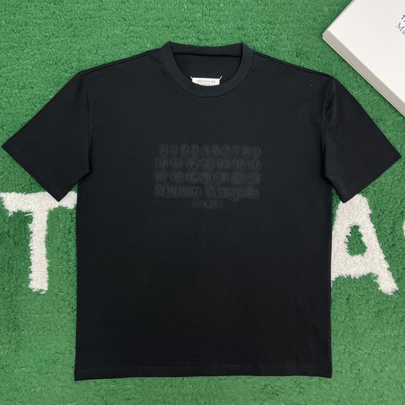 메종마르지엘라 MM6 Logo 자수 반팔 티셔츠