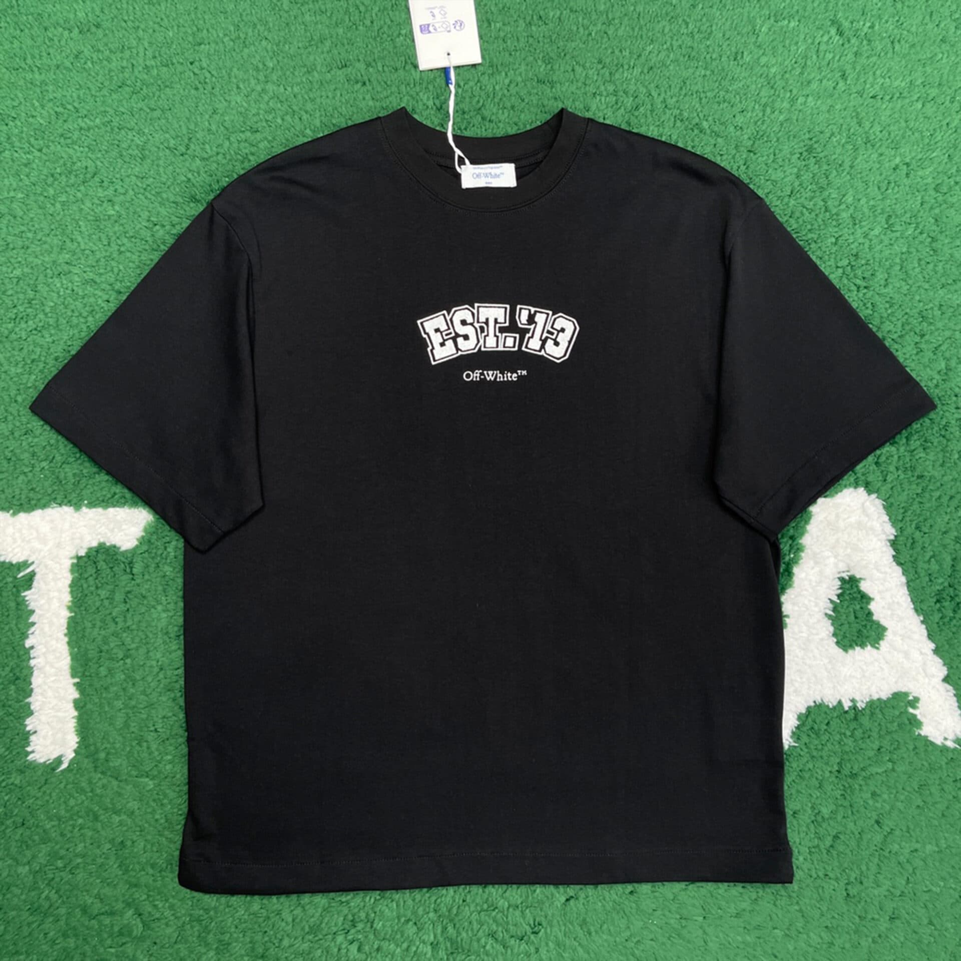 오프화이트 로직 프린트 코튼 티셔츠 “2COLOR”