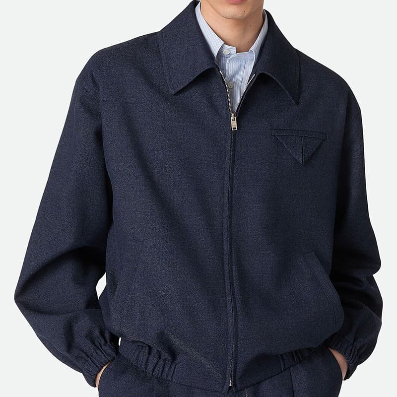 보테가 베네타 멜란지 울 블루종