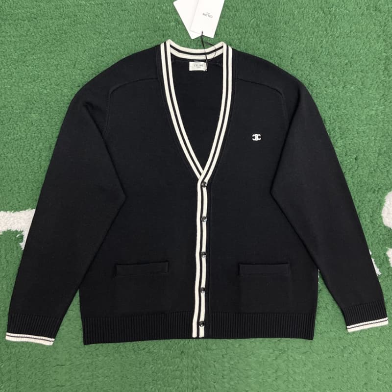 셀린느 트리옹프 V넥 울 가디건