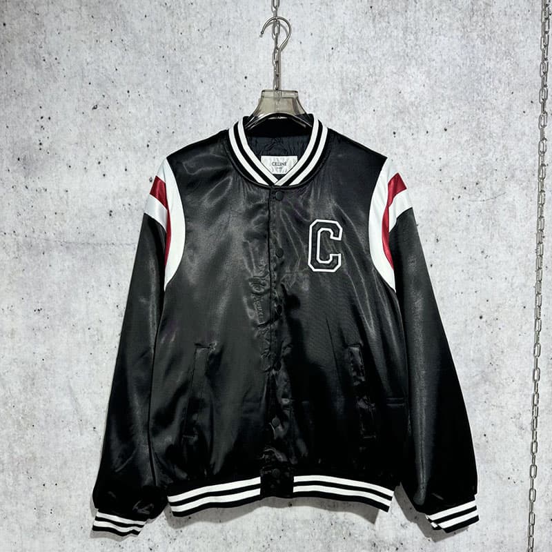 셀린느 24FW 사틴 바시티 자켓