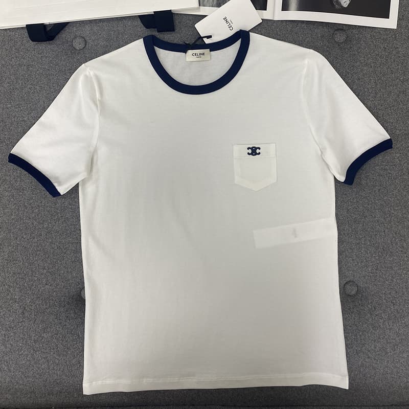 셀린느 70’s 트리옹프 자수 반팔 티셔츠