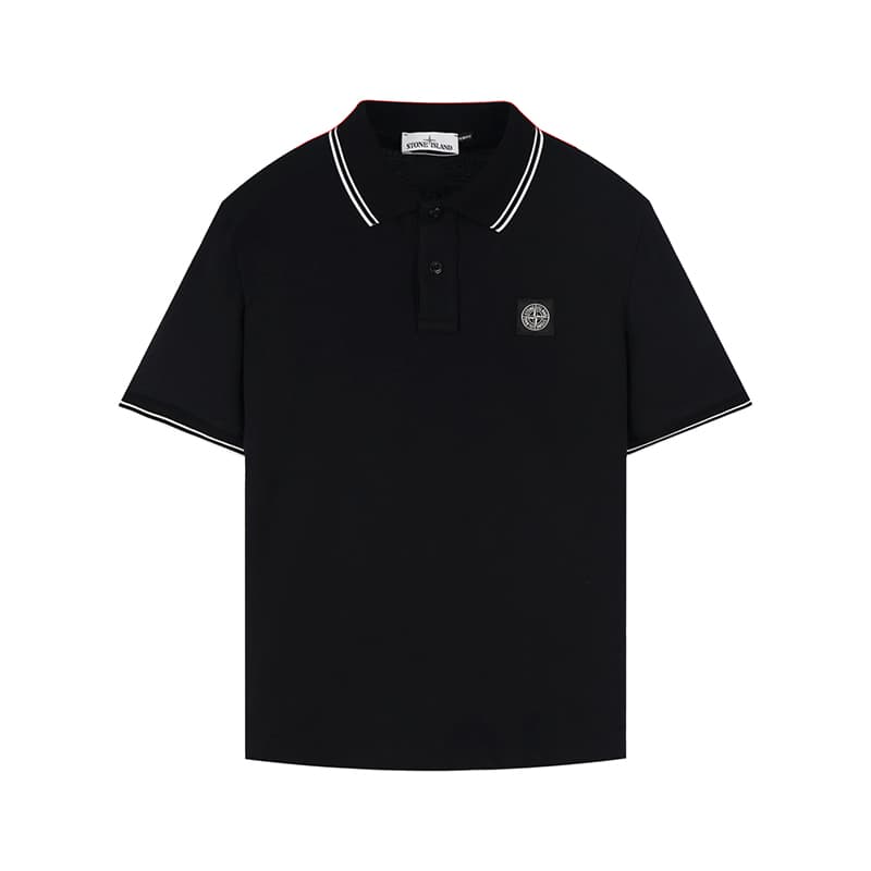 스톤 아일랜드 로고 블렌드 폴로 셔츠 22002SC