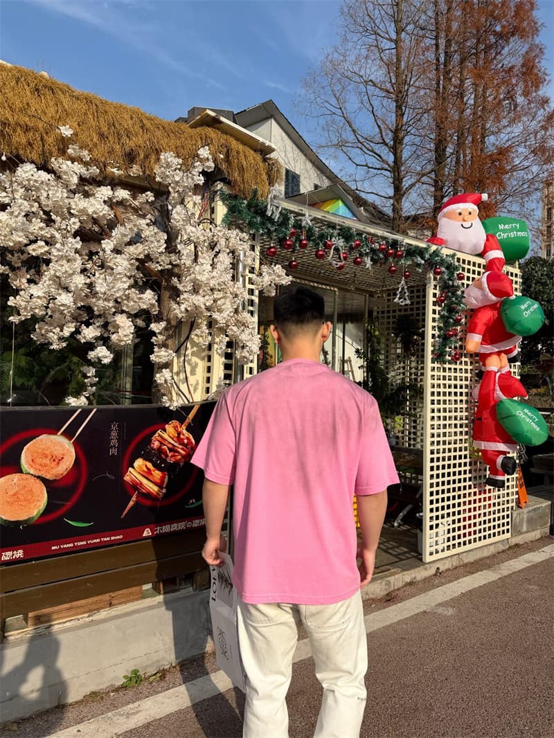 아크네 로고 프린트 코튼 반팔 티셔츠