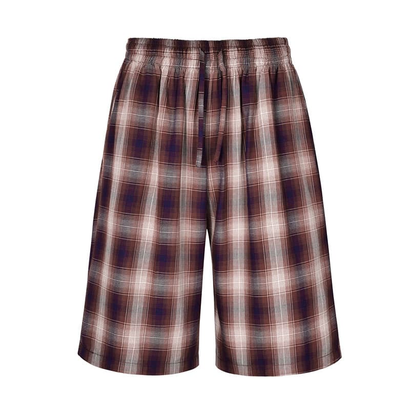 아크네 체크 숏 팬츠