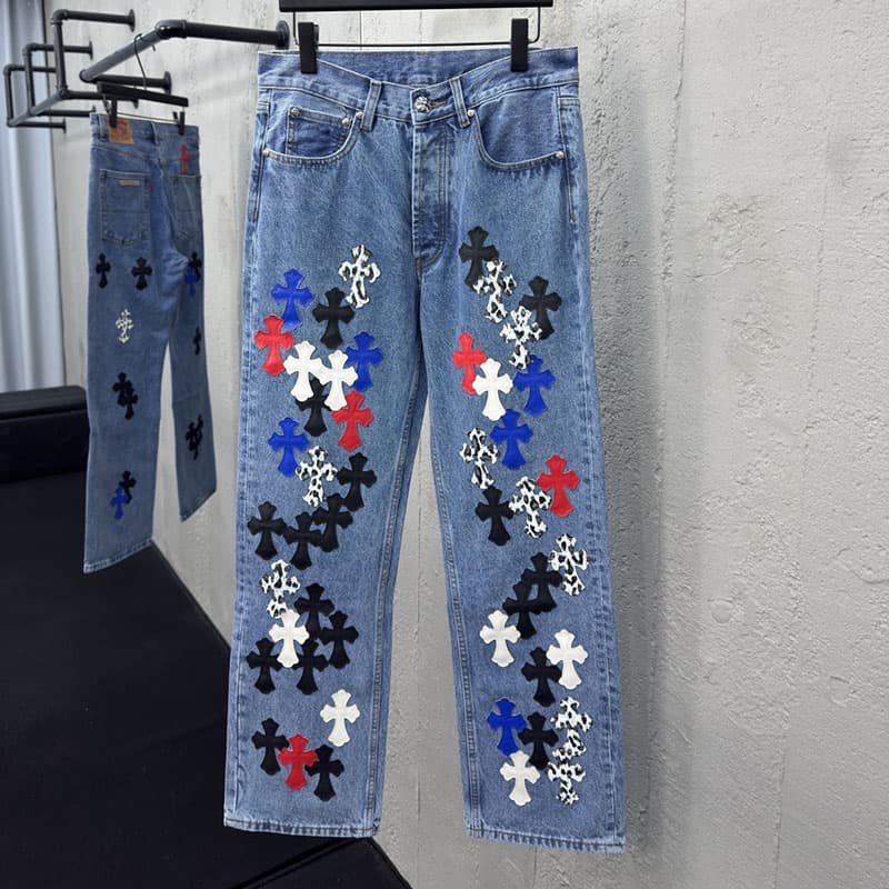 크롬하츠 멀티 크로스 데님 팬츠