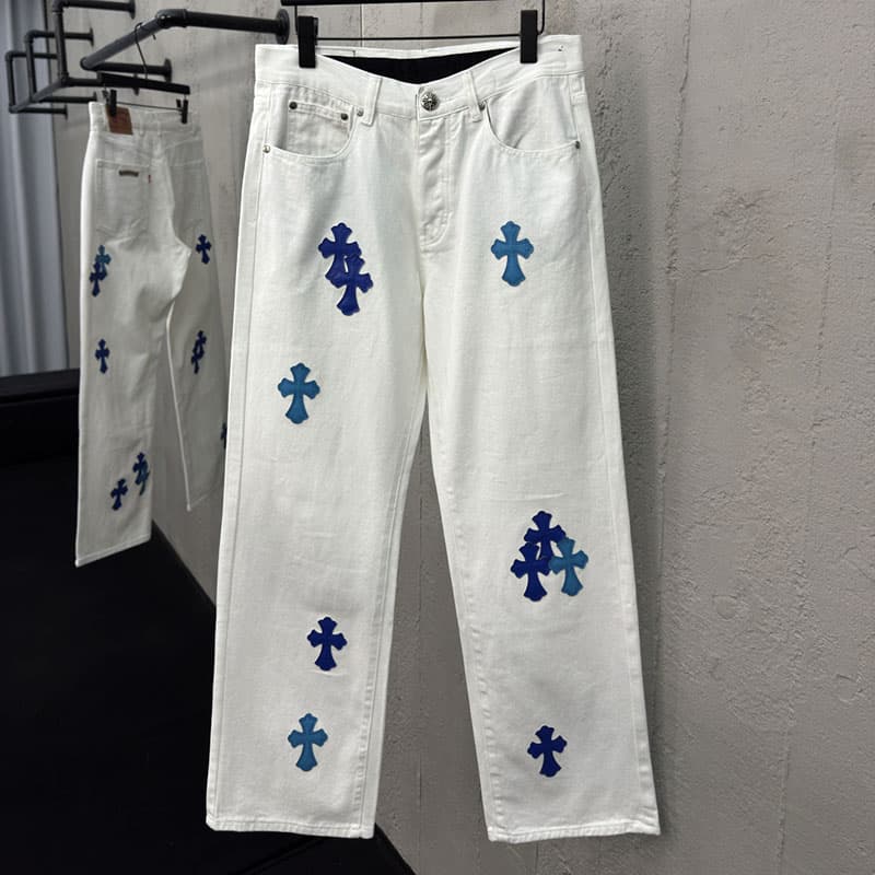 크롬하츠 멀티 크로스 데님 팬츠