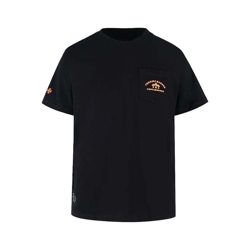 크롬하츠 오렌지 세메터리 크로스 반팔 티셔츠