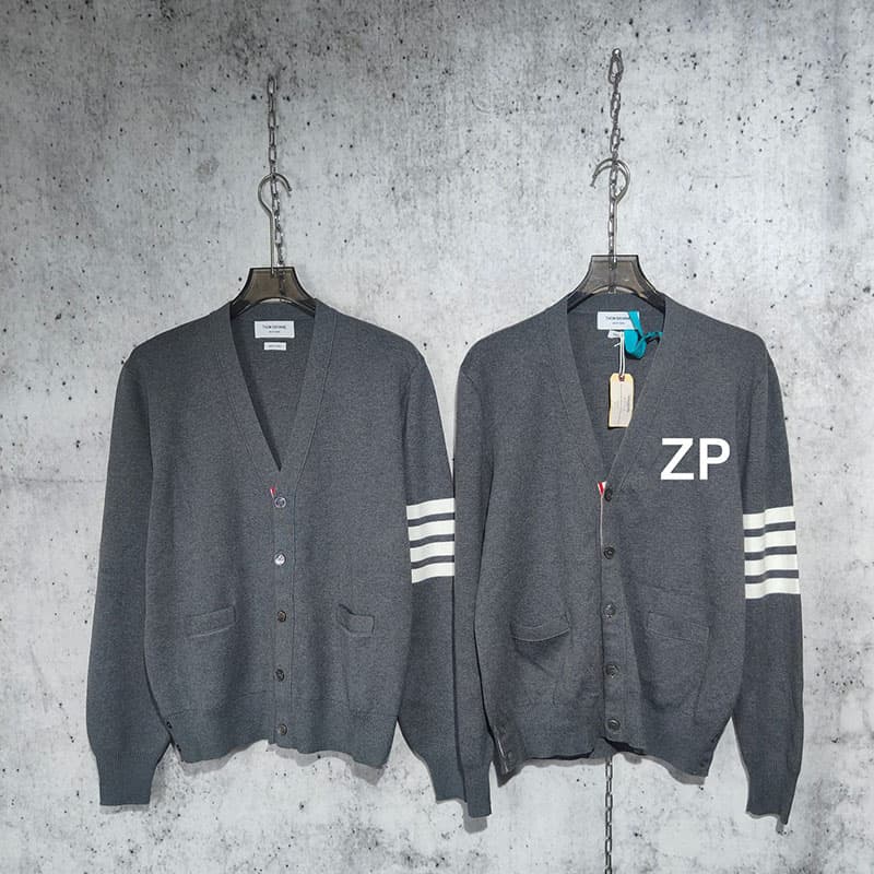 톰브라운 사선완장 4-Bar 클래식 울 가디건