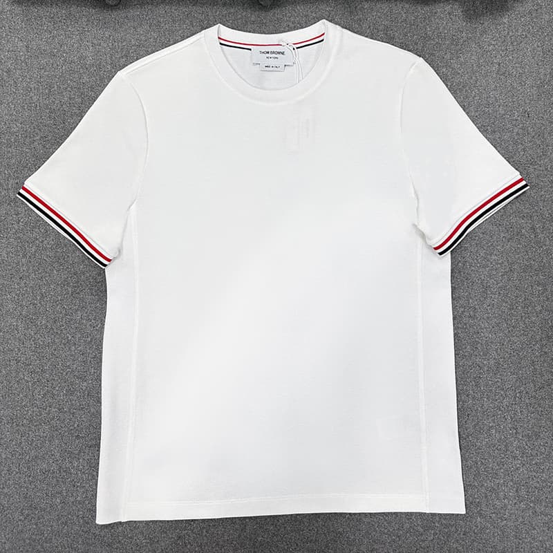 톰브라운 삼선 스트라이프 반팔 티셔츠