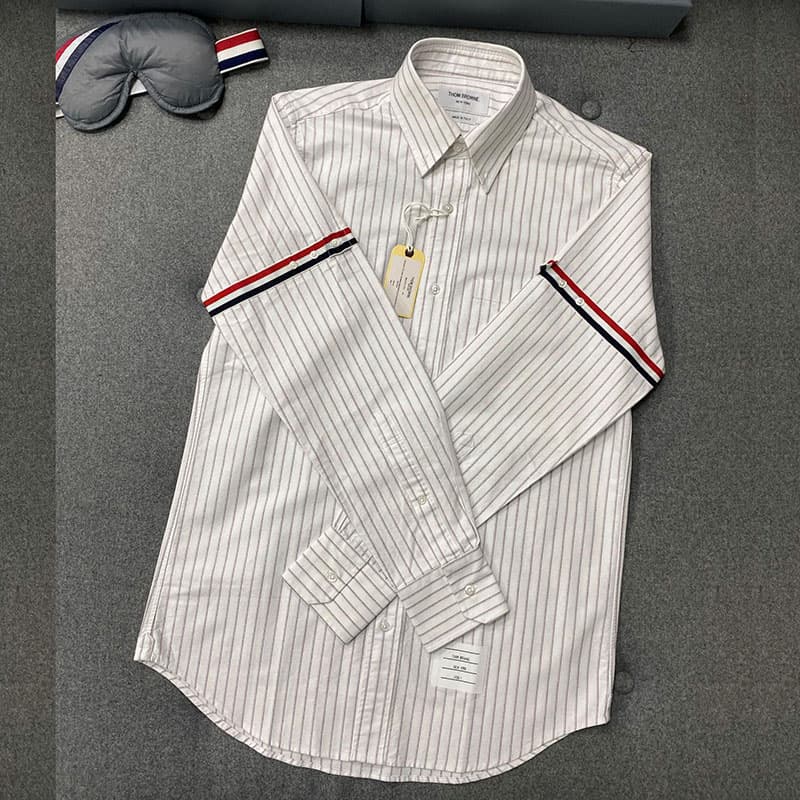 톰브라운 암밴드 스트레이트 핏 옥스포드 셔츠