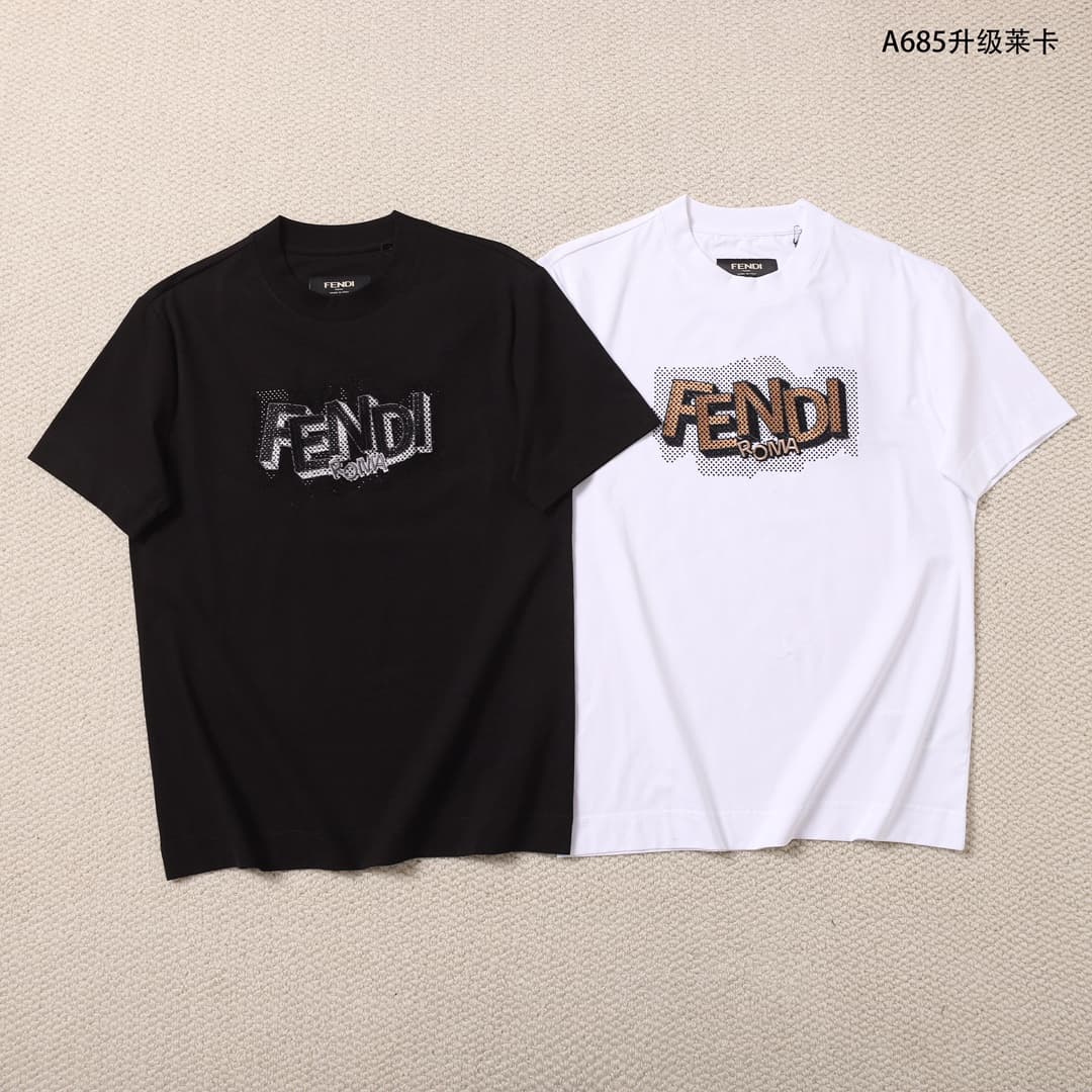 펜디 바게트 로고 티셔츠