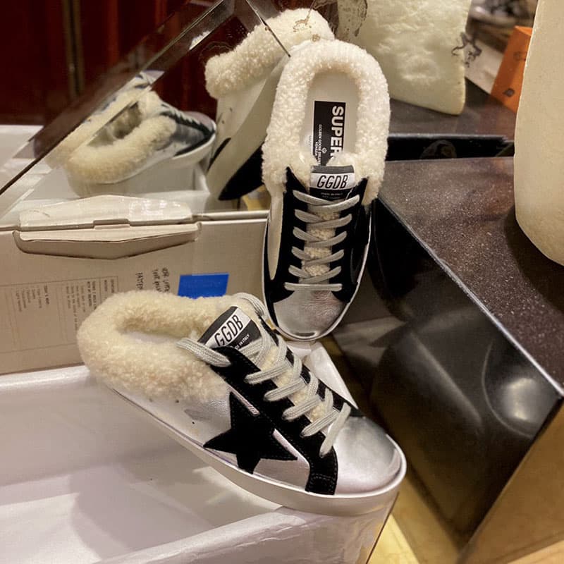 골든구스 여성 시어링 뮬 스니커즈