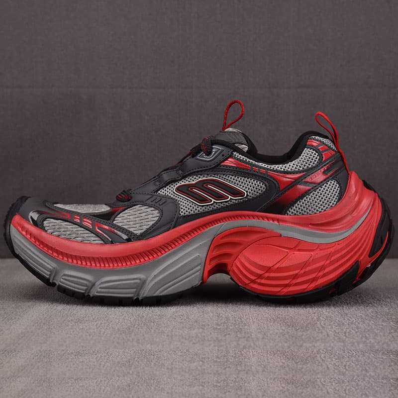 발렌시아가 6XL 스니커즈 블랙/그레이/레드