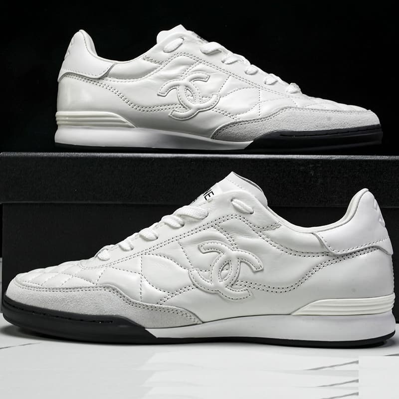 샤넬 24A 카프스킨 퀼팅 CC로고 스니커즈