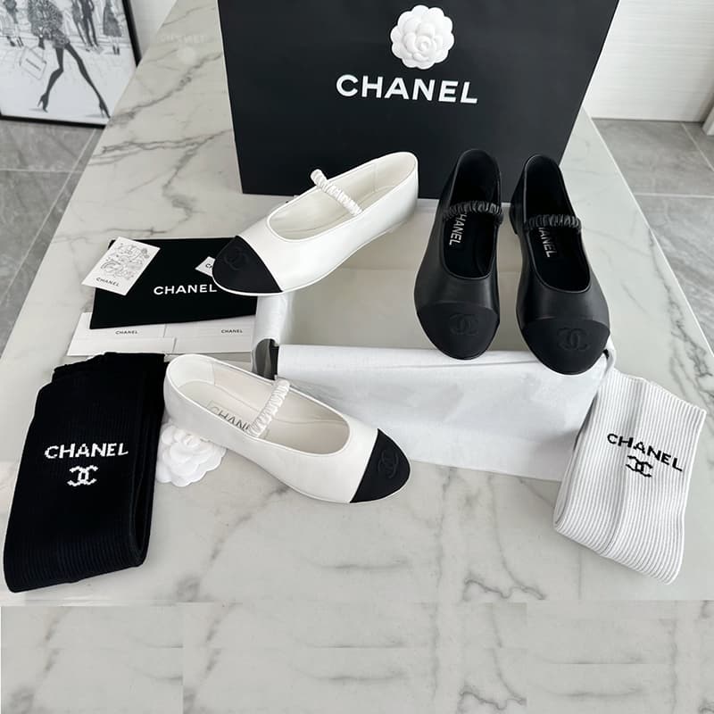 샤넬 24c 메리제인 플랫슈즈