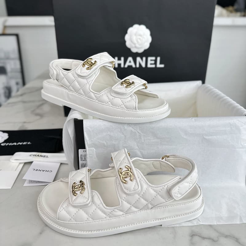 샤넬 24c CC로고 벨크로 샌들