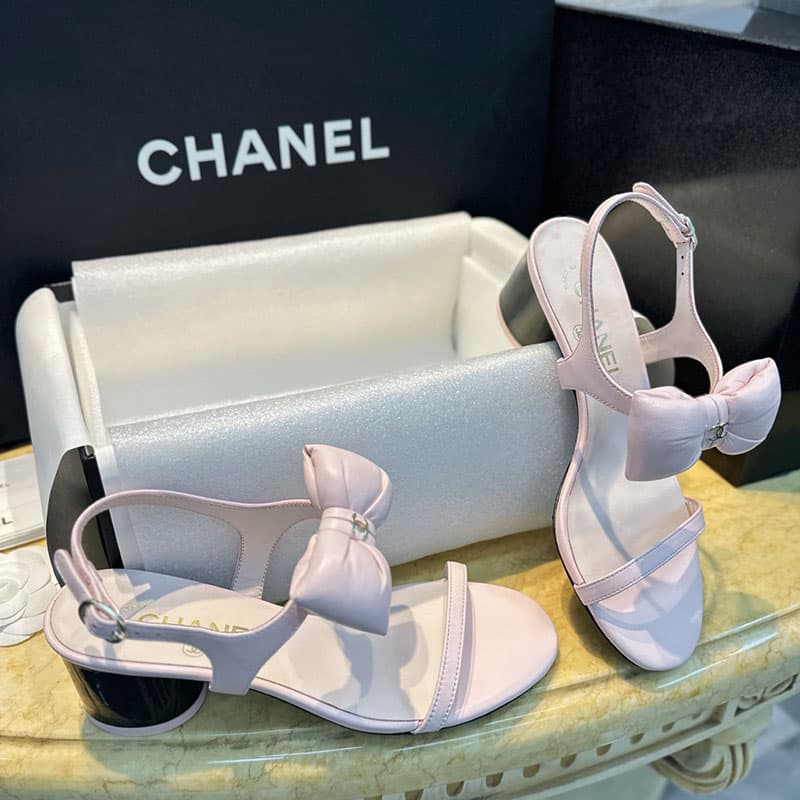샤넬 25P 리본 샌들