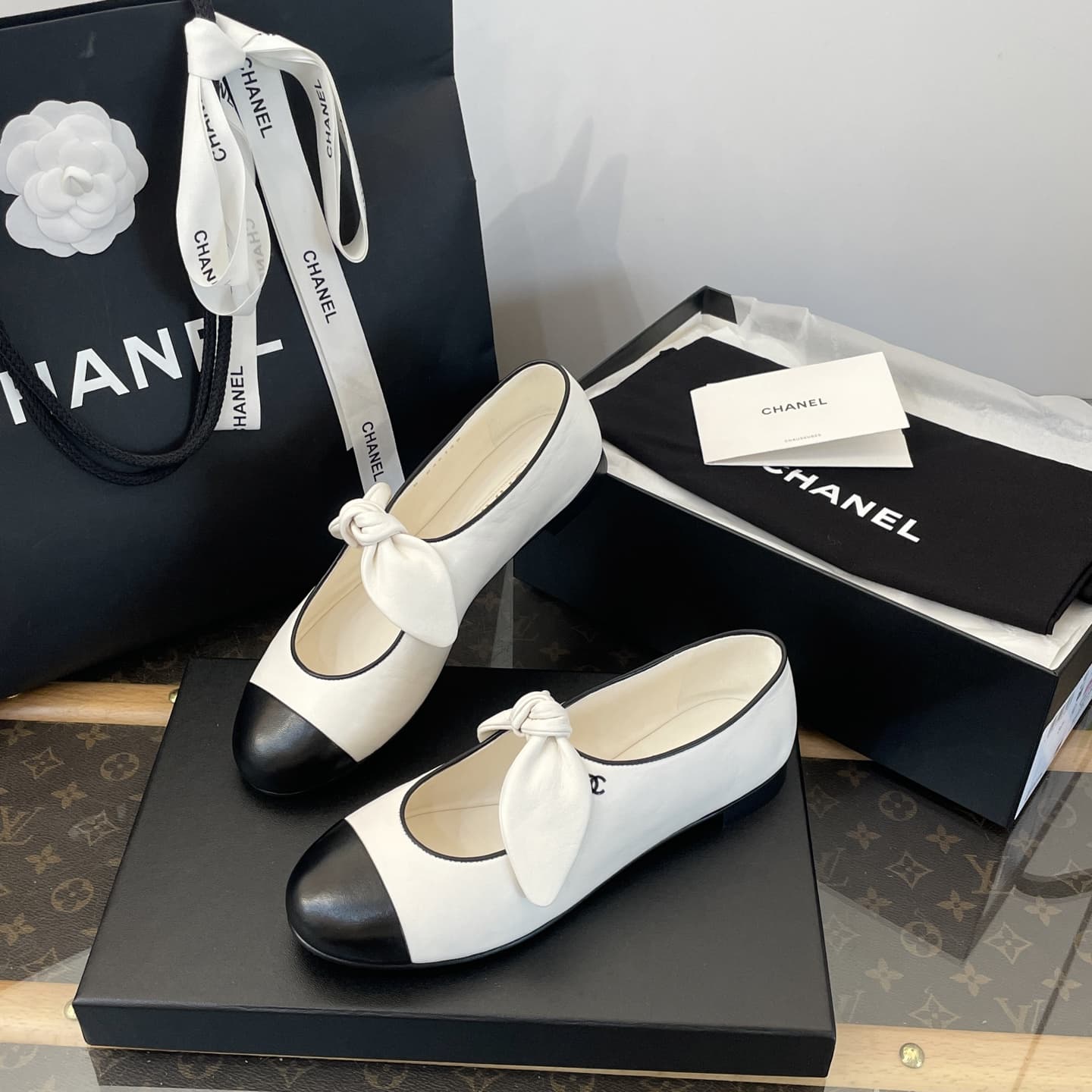 샤넬 25c 메리제인 리본