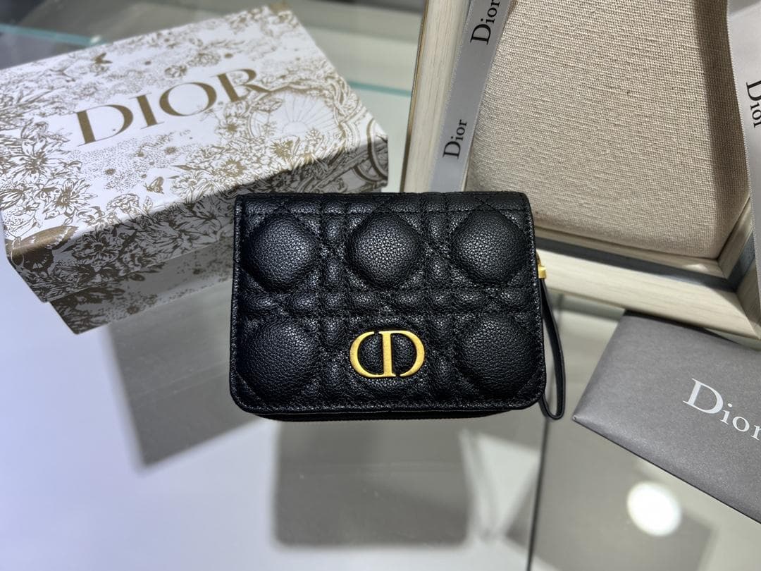 Dior Caro Compact Zipped Wallet