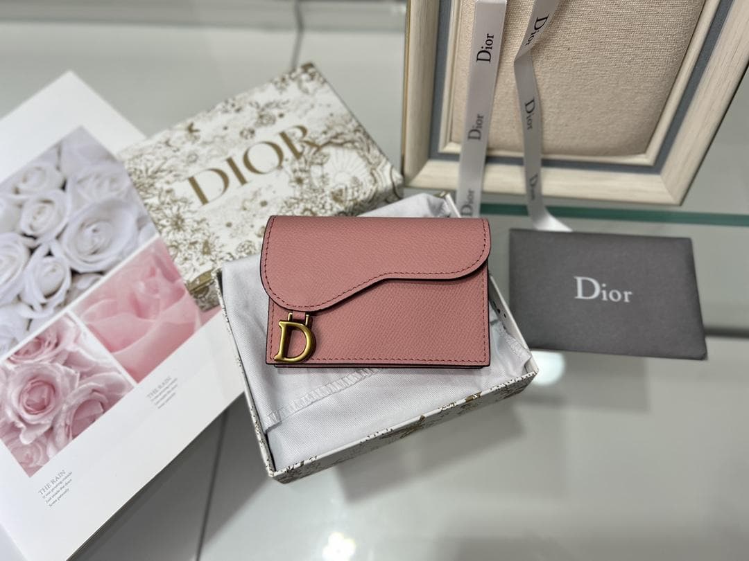 Dior Saddle Flap Card Holder