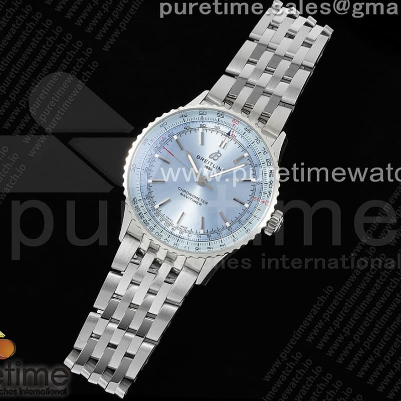 TF공장 브라이틀링 내비타이머 41미리 스틸 아이스블루다이얼 브레이슬릿 Navitimer Automatic 41mm SS TF 1_1 Best Edition Ice Blue Dial on SS Bracelet A2824