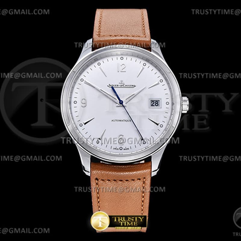 ZF공장 예거르쿨트르 마스터컨트롤 데이트 스틸 화이트다이얼 가죽스트랩 Master Control Date SS_LE White ZF A899