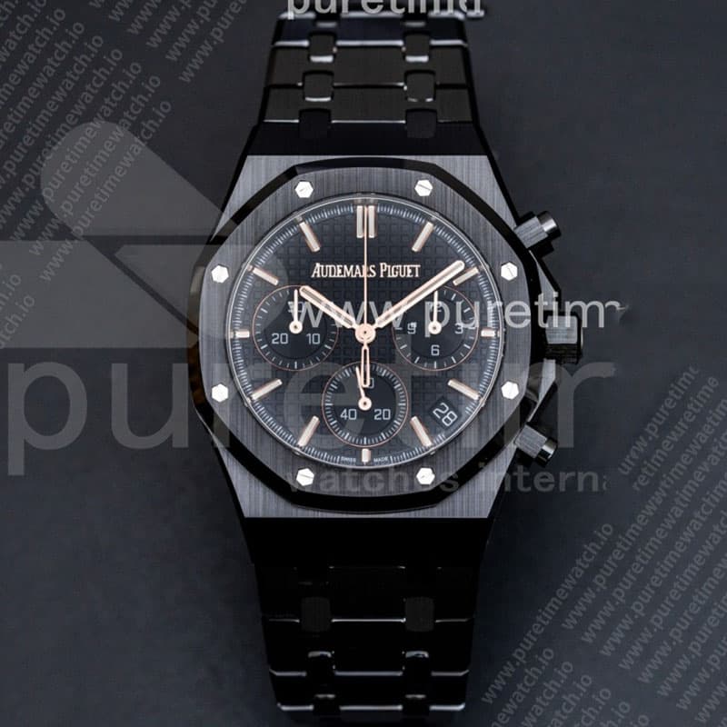 APS공장 오데마피게 로얄오크 크로노그래프 풀세라믹 블랙다이얼 브레이슬릿 Royal Oak Chrono 26240 Black Ceramic APSF 1_1 Best Edition on Ceramic Bracelet SA4401 Super Clone