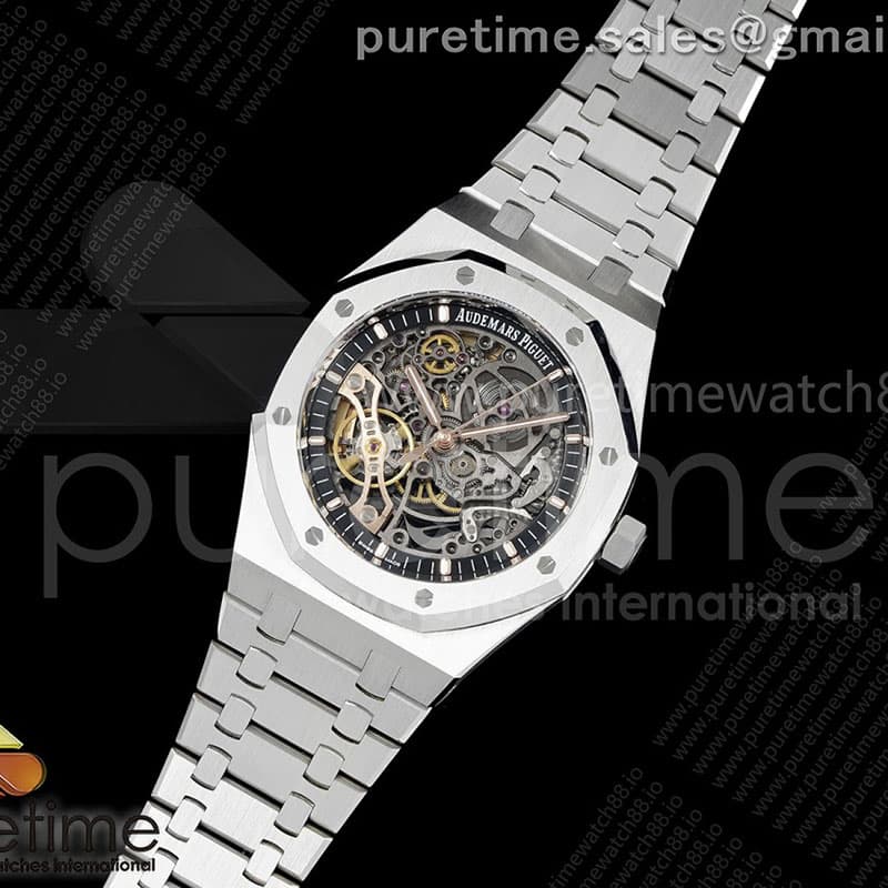 THB공장 오데마피게 로얄오크 41 오픈워크 15407 스틸 스켈레톤다이얼 브레이슬릿 Royal Oak 41mm Openworked 15407 SS THBF 1_1 Best Edition on SS Bracelet SA3132 V2