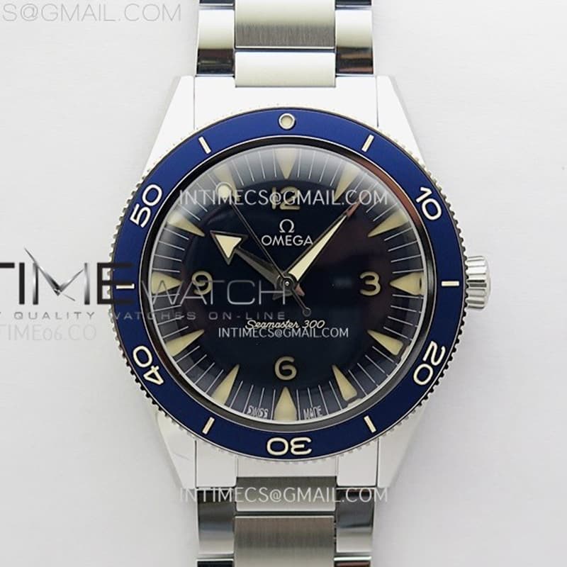 VS공장 오메가 씨마스터 헤리티지 블루다이얼 브레이슬릿 Seamaster 300 Heritage VSF 1_1 Best Edition Blue Dial on SS Bracelet A8912 Super Clone