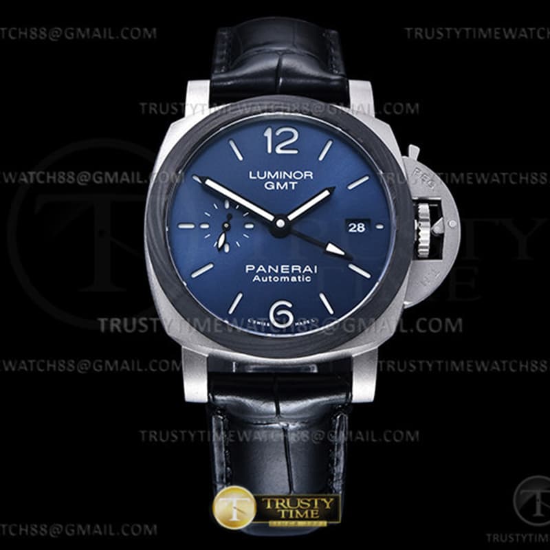VS공장 파네라이 PAM1279 루미노르 Gmt 블루다이얼 가죽스트랩 PAM1279 Lum. GMT TI_LE Blue VSF P9010