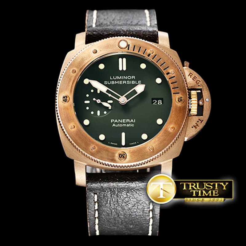 VS공장 파네라이 PAM382 브론조 그린다이얼 가죽스트랩 PAM382N Bronzo Submersible BR_LE Green VSF V2 Mod9000